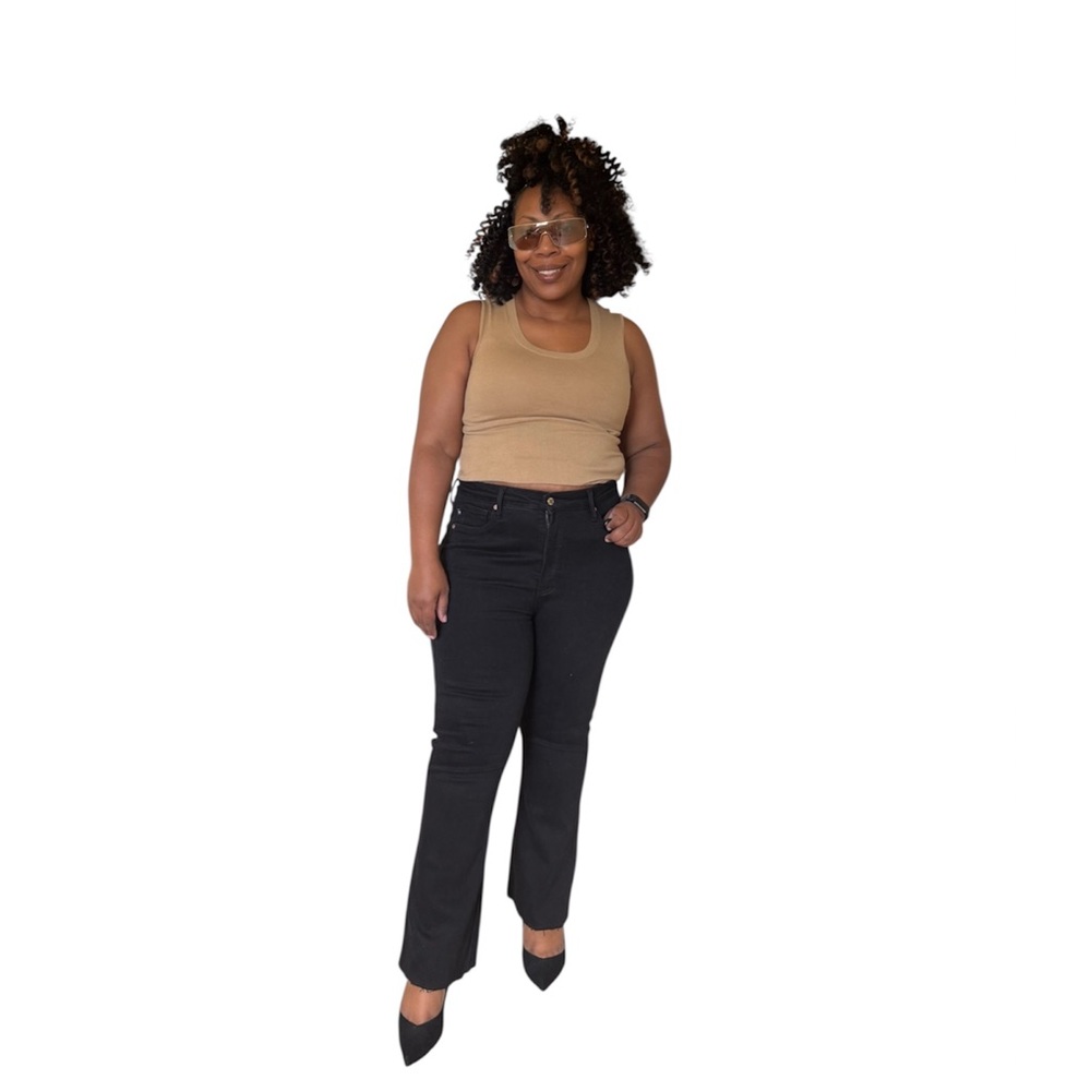 Judy Blue Jeans High Rise Flare Raw Hem